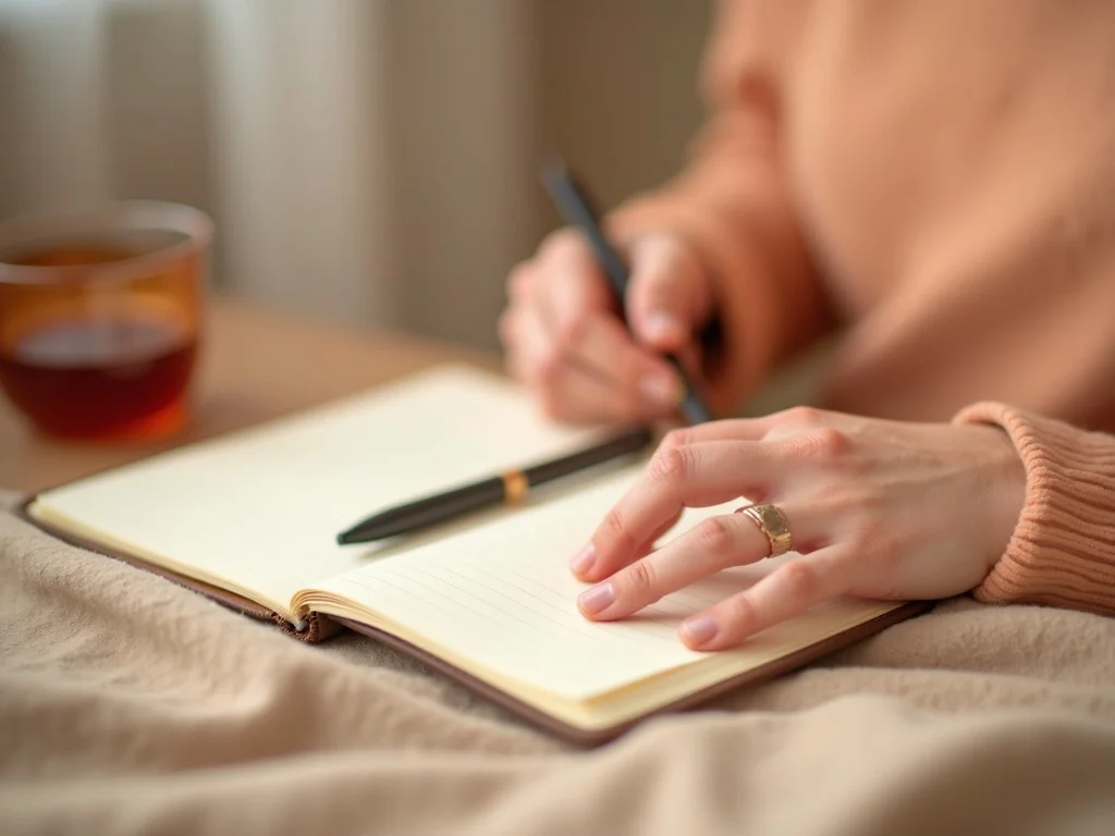 Therapeutic journaling practice for caregiver burnout and emotional healing